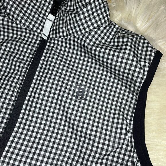 Abacus black/white gingham reversible lightweight vest sz medium - Picture 4 of 8
